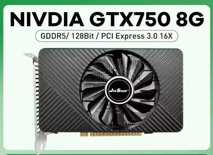 Placa de Vídeo NVidia GeForce GTX 750 8gb GDDR5 128bits - Nova