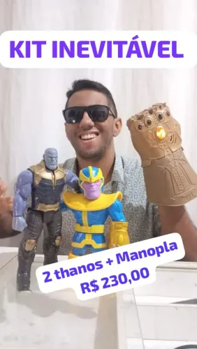 Bonecos marvel Thanos + Manopla