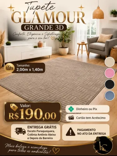 TAPETE GLAMOUR GRANDE 3D 