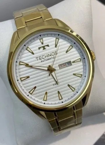RELÓGIO TECHNOS AUTOMÁTICO DOURADO 