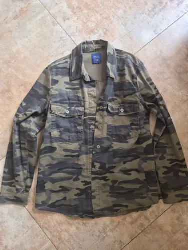 Jaqueta Jeans Camuflada Unissex - Tam G (25 reais)