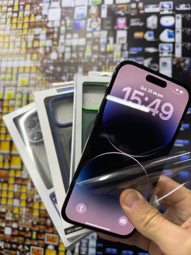 iPhone 14 Pro Max - 128 gigas - Fone sem fio - Capinhas