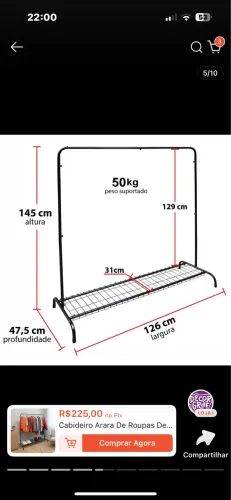 Cabideiro arara