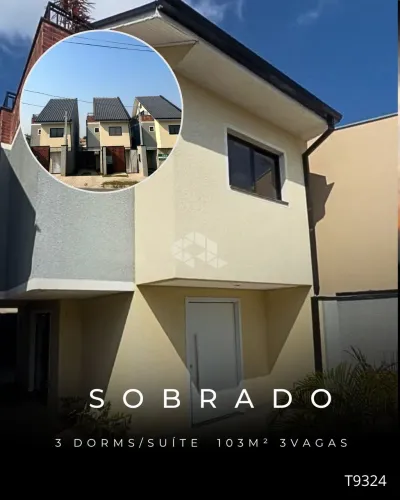 Sobrado 3 Quartos com Suíte à Venda no Xaxim, Curitiba - Residencial Avenca