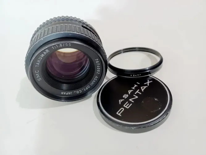 Lente Pentax Takumar 55mm M42 1.8 limpa