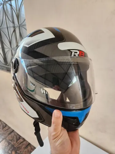 Capacete Fechado PRO TORK R8 PRO, Preto, Azul | TAM. 58