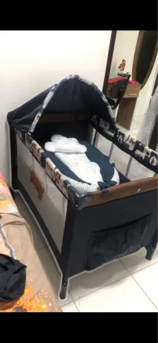 Berço Cercado Desmontável Voyage Funny 0 Aos 15kg - Azul