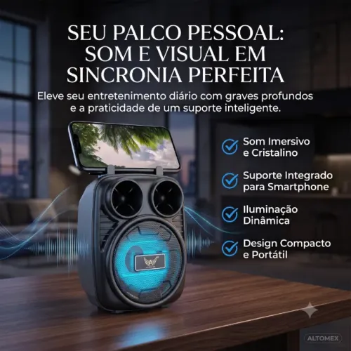 CAIXA DE SOM BLUETOOTH 8W - ALTOMEX AL-1182 