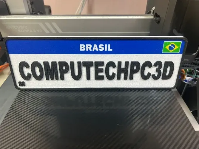 Placa Mercosul personalizada - Decorativo
