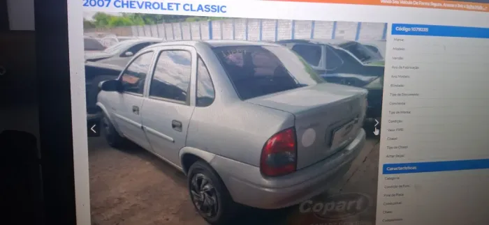 Corsa classic 2008 sucata retirada de peças 