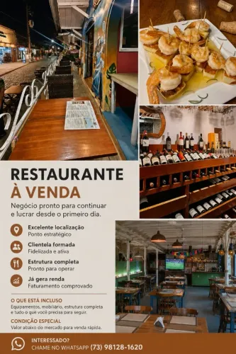 ? RESTAURANTE À VENDA - OPERANDO E FATURANDO ?