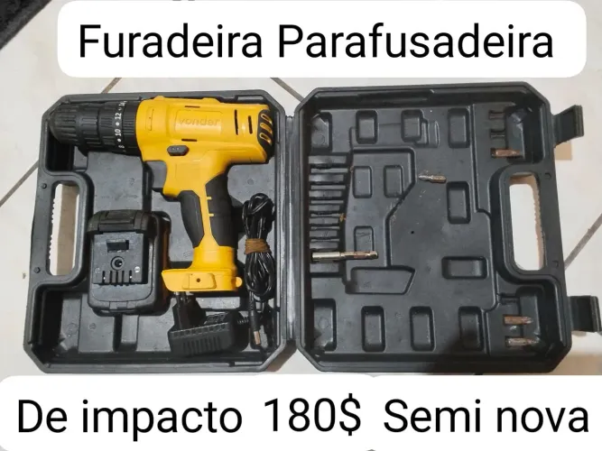 Vendo furadeira Parafusadeira marca vonder semi nova perfeita
