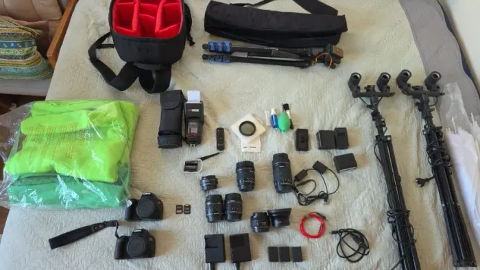 Estúdio Fotográfico Completo Canon SL3 - Foto, Vídeo, Iluminação e Chroma Key
