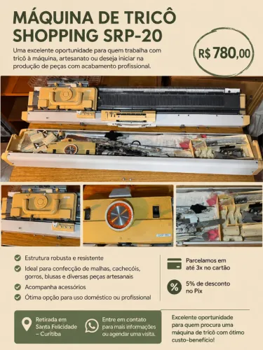 MÁQUINA DE TRICÔ SHOPPING SRP-20