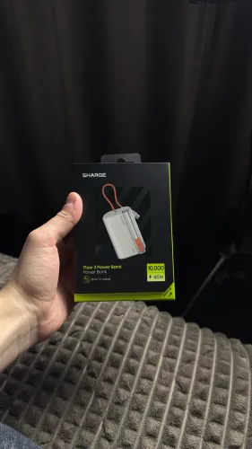 SHARGE Flow 3 - Power Bank 10000mAh 45W com Cabo USB-C Integrado