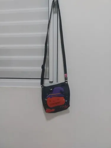 Bolsinha infantil estampa de abóbora Halloween