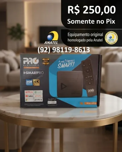 Tv Box Proeletronic Smartpro (Homologado pela Anatel) - NOVO