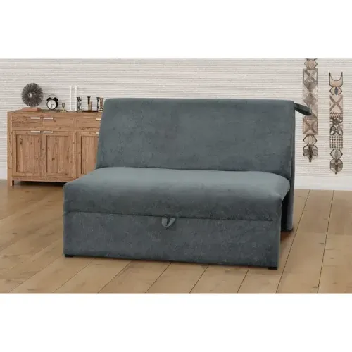 Sofá Cama 2 Lugares Tecido Suede 115cm