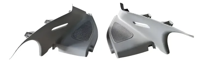 Par Suporte Bagagito Gol G5, G6 G7 e G8 2009 a 2018 original seminovo Cinza claro