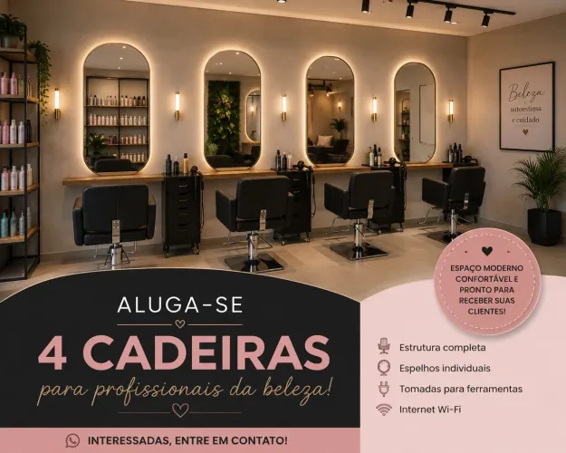 ALUGA-SE CADEIRA (para profissionais da beleza)