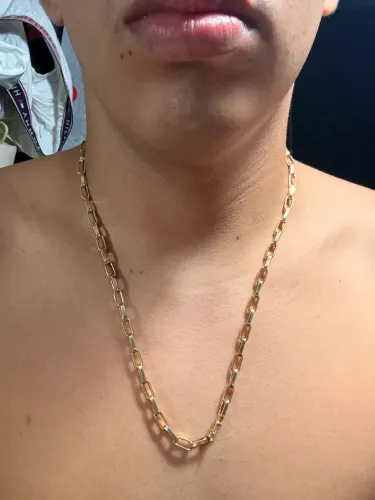 Cordão de prata banhado a ouro