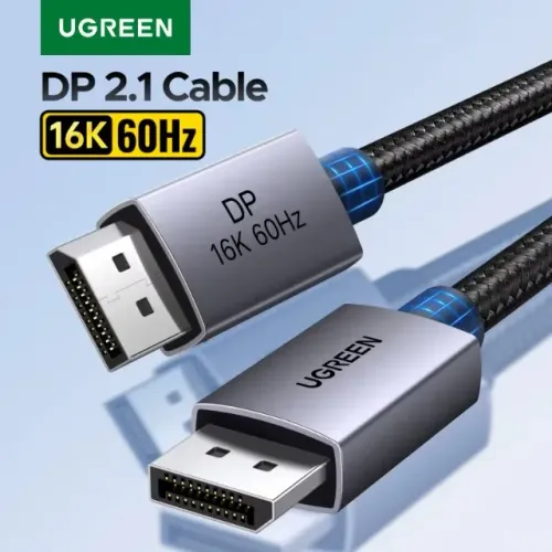 UGREEN DisplayPort 3M Cabo DP 2.1 16K 8K 4K 60Hz HDR Cabo de áudio e vídeo para PC