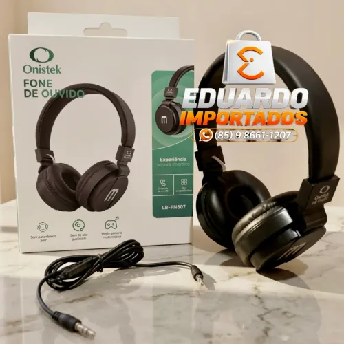 Fone de Ouvido Headphone com fio P2 3.5mm Onistek, Microfone Para Jogos e Música?