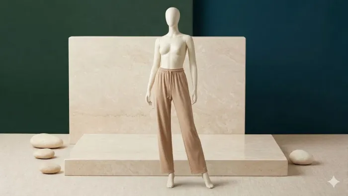 Calça feminina bege