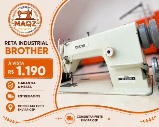 Reta Industrial Brother - Completa com Garantia