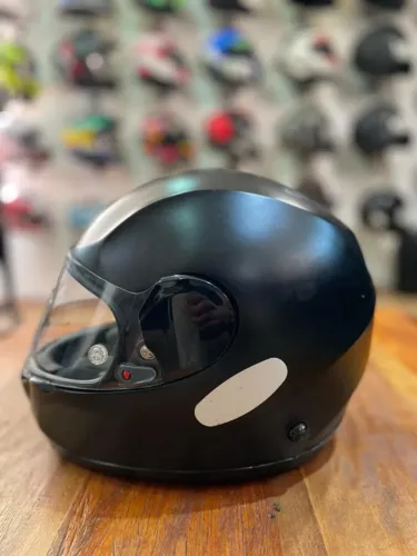 Capacete Dainese Preto Fosco Viseira Cristal Esportivo