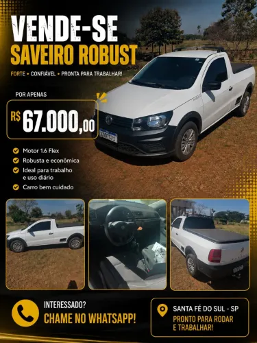 Volkswagen Saveiro Robust 1.6 Total Flex 8V 2023