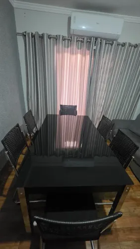 Mesa de vidro 6 cadeiras 