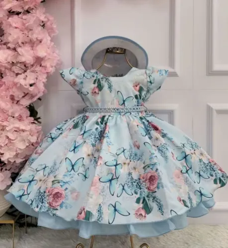 vestido infantil Borboleta