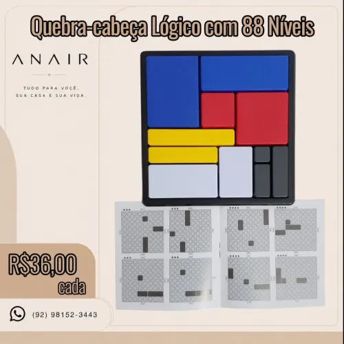 Quebra-cabeça Lógico com 88 Níveis 