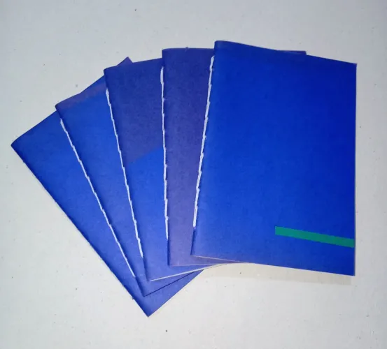 Kit de (5) Cadernetas A6 - Capa Azul