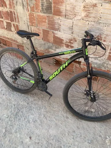 Bicicleta South Aro 29 Preta e Verde - Freio a Disco