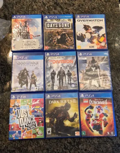 LOTE COM 9 JOGOS PS4 - MÍDIA FÍSICA