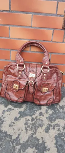 Bolsa Couro legitimo bolsos frontais