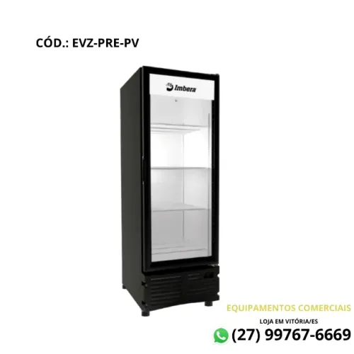Freezer Vertical Tripla Ação 576 Litros EVZ-21 Porta de Vidro Preto Imbera