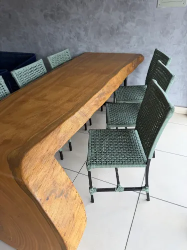 Cadeiras na corda náutica