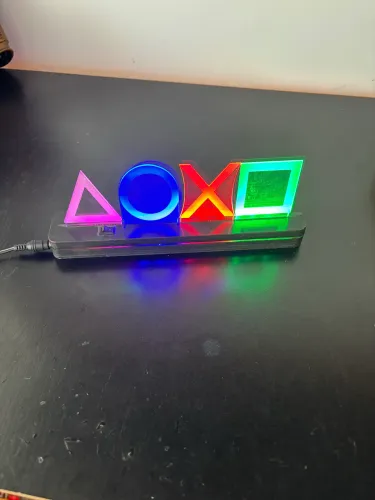 Luminária PlayStation símbolos 