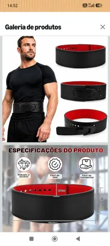 Cinto de musculação fivela