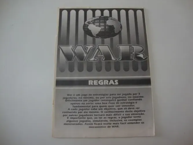 Manual de Instruções do Jogo War (Grow)