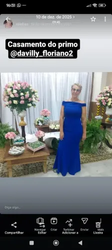 Vestido sereia elegante, modela o corpo, tecido com ótimo acabamento