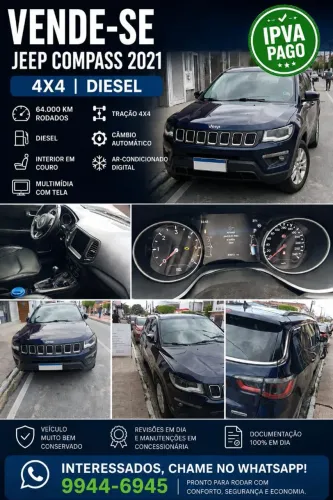 Jeep Compass Longitude 2.0 4X4 Dies. 16V Aut. 2021