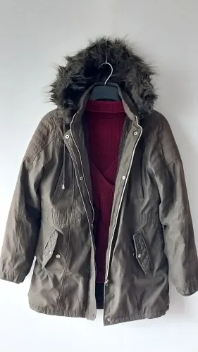 Parka feminina Verde Militar