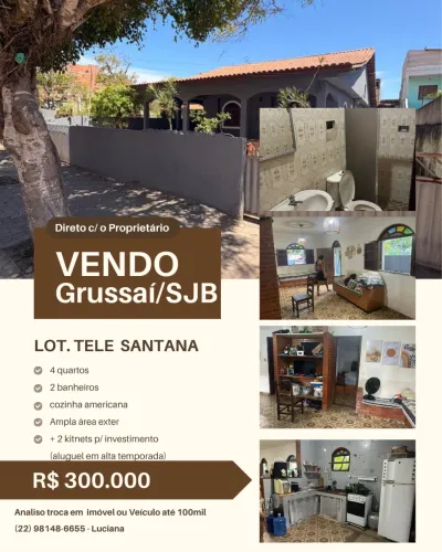 Casa em Grussaí  OFERTA IMPERDÍVEL 