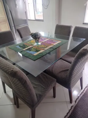Mesa de vídro 1.20x 1.30mt lindaa!!!