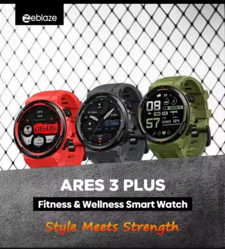 Relógio zebleze Ares 3 Plus preto