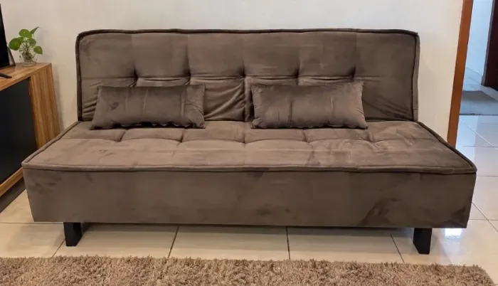 Sofá Cama Com Encosto Espuma D28 (Entrega Imediata Produto Novo)